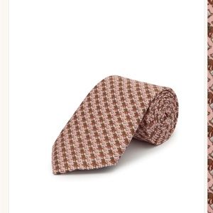 Horse and Top Hat Tie, Pink and Brown
